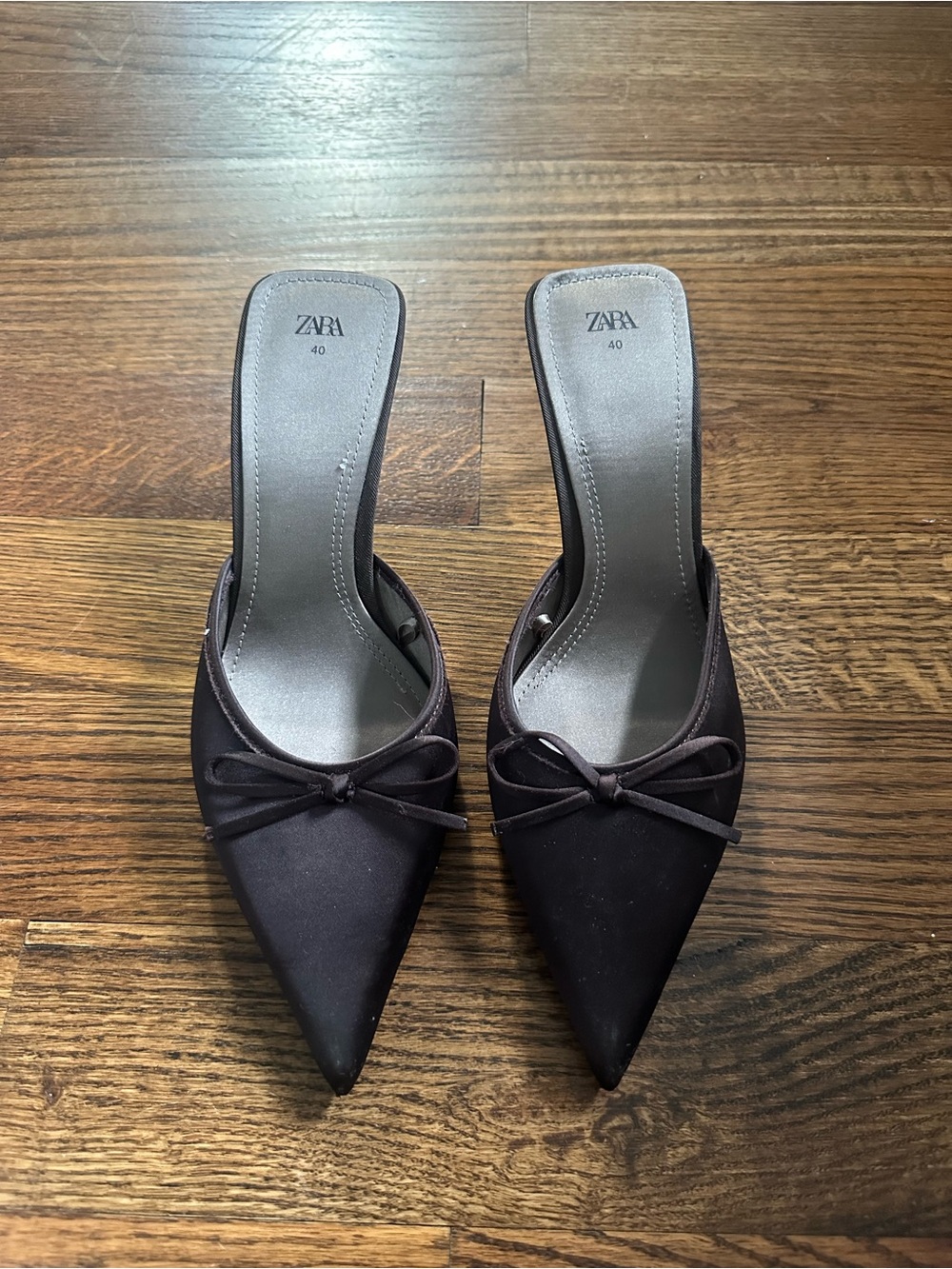 Zara Satin Kitten Heels